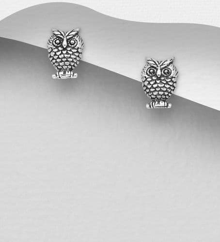 Copy of 925 Sterling Silver Owl Stud Earrings